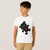 T-shirt Black Teddy Bear Love (Devant entier)