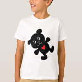 T-shirt Black Teddy Bear Love (Devant)