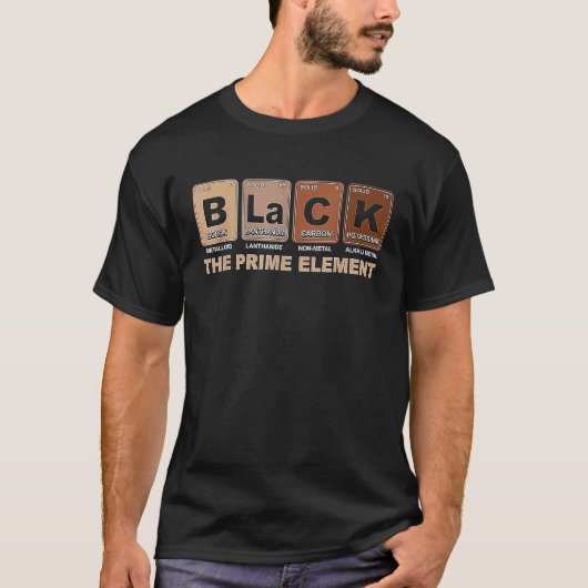 T-shirt Black The Prime Element Mois de l'histoire des Noi (Devant)