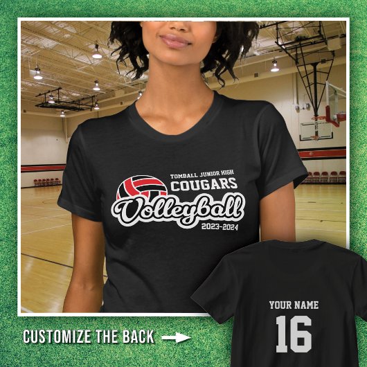 T-shirt Black Tomball JH Cougars Volleyball 2023-2024