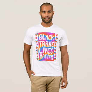 T-shirt Black Trans vit la matière BLM Transgenre Arc-en-c