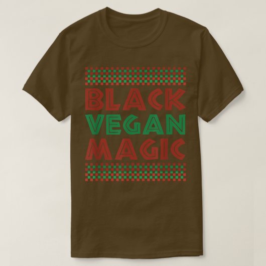 T-shirt Black Vegan Magic Vegetarian Afro Pride Black Hist (Design devant)