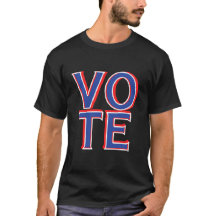 T-shirt Black Vote Élections USA Patriotique