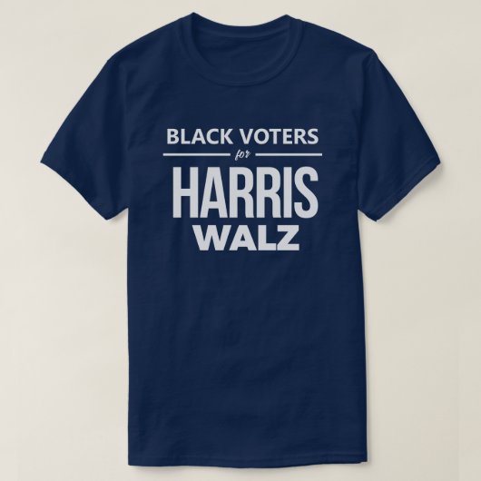 T-shirt Black Voters pour Harris Walz (Design devant)