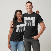 T-shirt Black White Brooklyn Bridge New York (Unisexe)