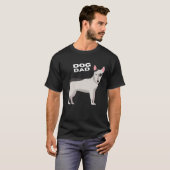 T-shirt Black & White Bull Terrier Dog Dad (Devant entier)