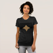 T-shirt Black White Colorblock & Brown Diamond (Devant entier)