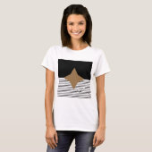 T-shirt Black White Colorblock & Brown Diamond (Devant entier)
