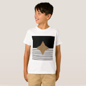 T-shirt Black White Colorblock & Brown Diamond (Devant entier)
