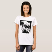 T-shirt Black & white lion pop art (Devant entier)