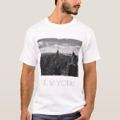 T-shirt Black & White Manhattan Skyline T Shirt New York (Devant)
