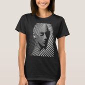 T-shirt Black & White Venetian Vector Profile (Devant)