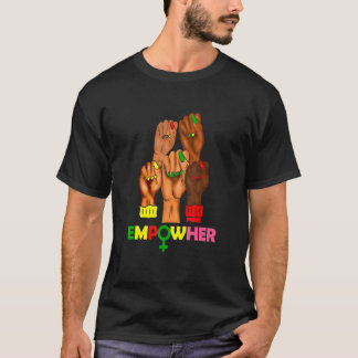 T-shirt Black Woman Nails African American Black History M