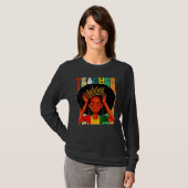 T-shirt Black Woman Teacher Afro Retro Matching Black Hist (Devant entier)