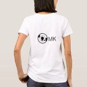 T-shirt Black world globe ajouter nom monogramme détails d (Dos)