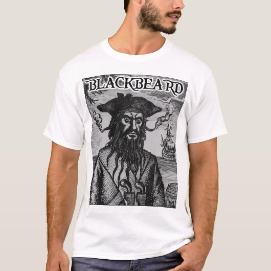T-shirt Blackbeard la chemise de pirate (Devant)