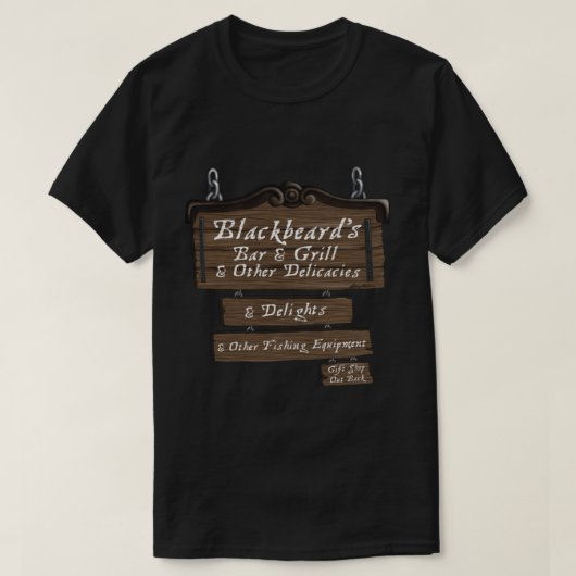 T-shirt Blackbeard’s Bar and Grill   (Design devant)