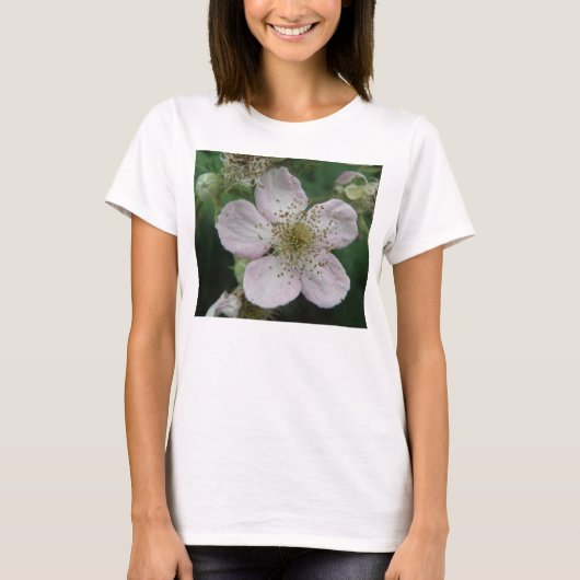 T-shirt Blackberry Flower Macro Dames T Chemise (Devant)