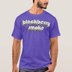 T-shirt Blackberry Smoke Retro Rainbow Typography Faded St