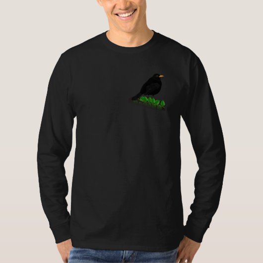 T-shirt Blackbird Bird Bird Birdwatcher Animal Biologist (Devant)