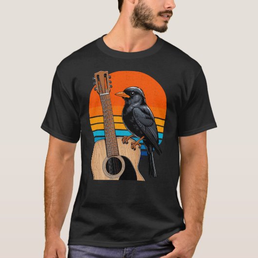 T-shirt Blackbird sur ma guitare (Devant)