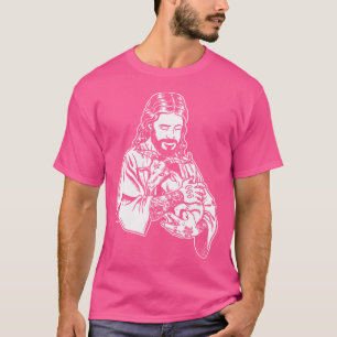 T-shirt Blackcraft Jésus aime Satan Baphomet Chèvre Athéis