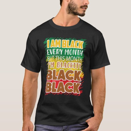 T-shirt Blackity Black Chaque mois Black Histoire Bhm Afri (Devant)