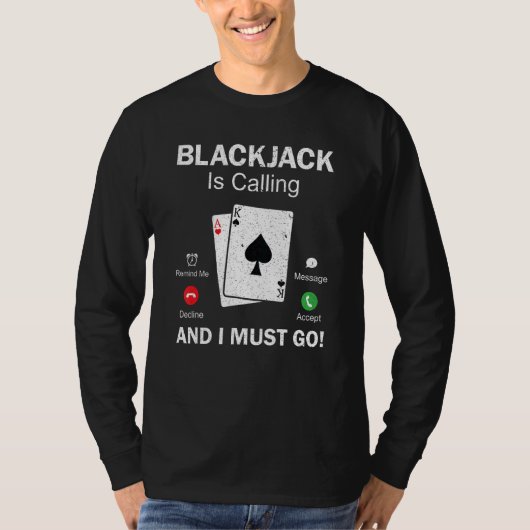 T-shirt BlackJack Gambling 21 Blackjack (Devant)