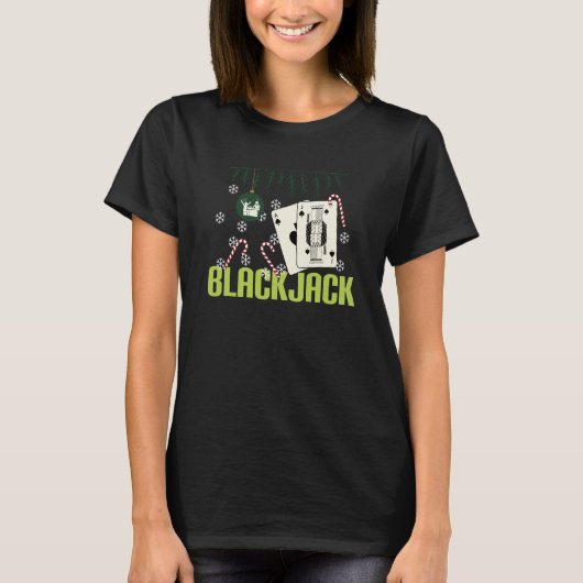 T-shirt Blackjack Xmas Ugly Christmas Casino Blackjack 1 (Devant)