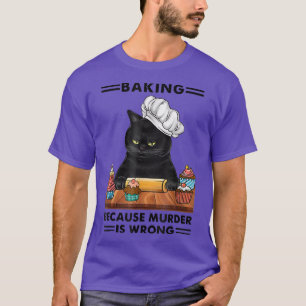 T-shirt Blackk Cat Baking