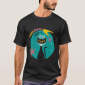 T-shirt BlackMid-Century Moderne J'ai besoin d'espace Chat (Devant)