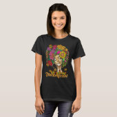 T-shirt Blacknificent Floral Afro Hair Butterfly African A (Devant entier)