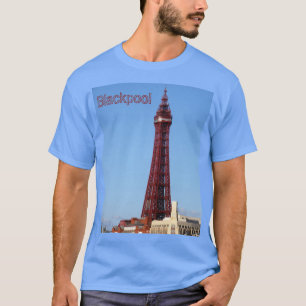 T-shirt Blackpool Tower Blue Sky Day