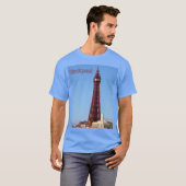 T-shirt Blackpool Tower Blue Sky Day  (Devant entier)