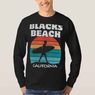 T-SHIRT BLACKS CALIFORNIA SURF VINTAGE SUNSET SURF