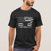 T-shirt Blacksmier Hammer Anvil USA Flag Knife Maker Sl (Devant)
