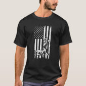 T-shirt Blacksmith - Forging Hammer Anvil US Drapeau Métal (Devant)