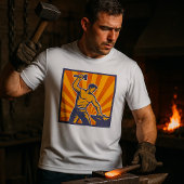 T-shirt Blacksmith Hammering Retro Strongman Labor