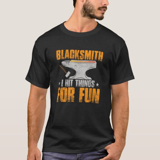T-shirt Blacksmith J'Ai Touché Des Choses Pour Fun Farrier (Devant)