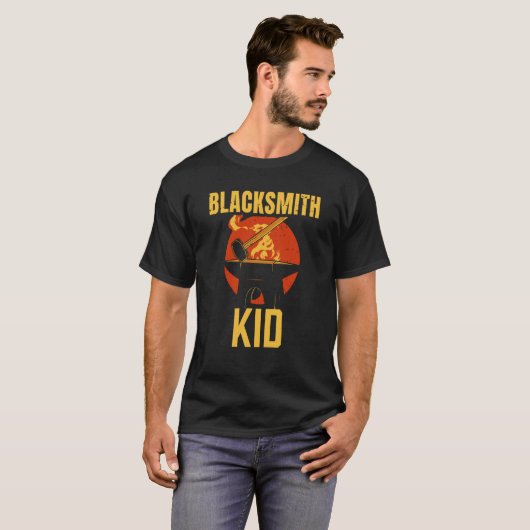 T-shirt Blacksmith Kid Blacksmithing Job (Devant entier)