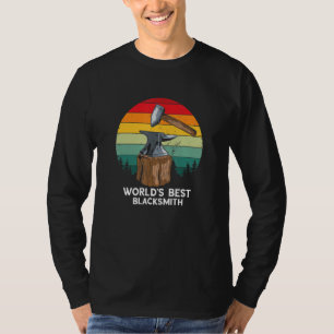T-shirt Blacksmith Retro World's Best Blacksmith Worker Fo