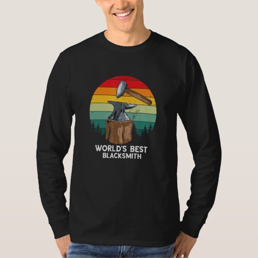 T-shirt Blacksmith Retro World's Best Blacksmith Worker Fo (Devant)