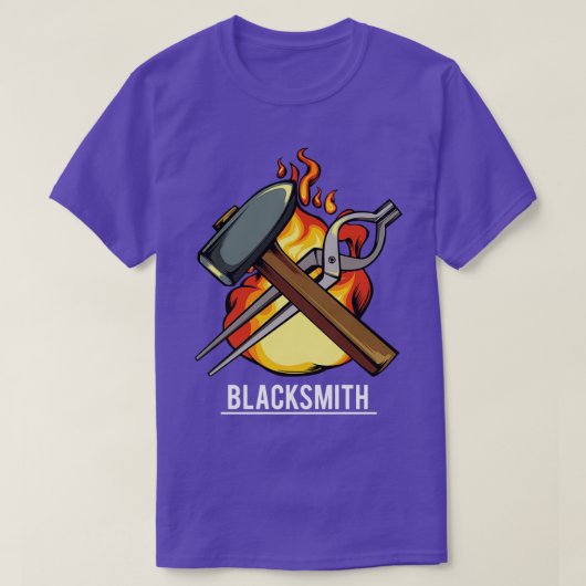 T-shirt Blacksmith Smithing Sl Hammer et Tong T (Design devant)