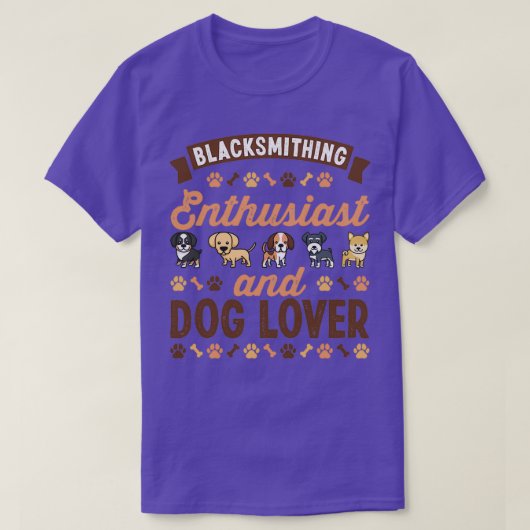 T-shirt Blacksmithing Enthusiast and Dog Lover (Design devant)