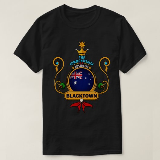 T-shirt Blacktown city Pride Golden Australian Drapeau Sou (Design devant)