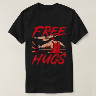 T-shirt Blague de Catcheur Drôle Câlins Gratuits Slam