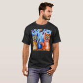 T-shirt Blague de chat deux chatons meme (Devant entier)