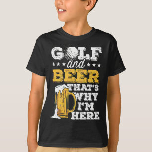 T-shirt Blague de golf et de bière Papa drôle Fête des pèr