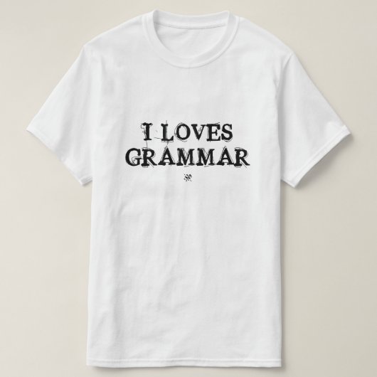 T-shirt Blague de grammaire (Design devant)