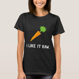 T-shirt Blague de légume drôle J'aime la carotte crue véga